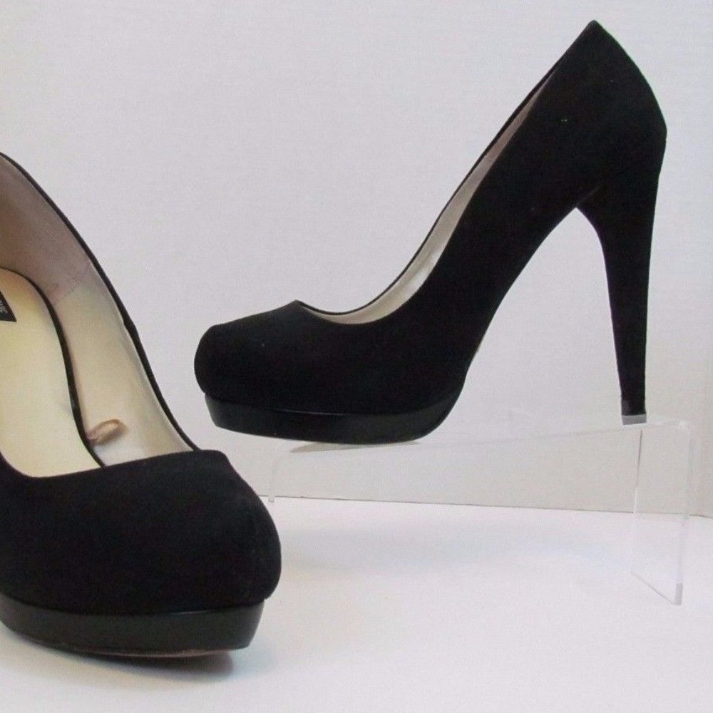 Zara Collection Basic Black Suede Stiletto - image 1